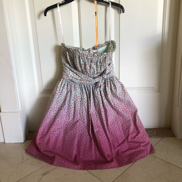 Betsey Johnson Ditsy floral strapless ombré dress - Picture 4 of 7